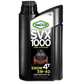 Масло моторное YACCO Мод. SVX 1000 SNOW 4T 5W-40 - API SL — купить в Алматы | KORGAN.KZ