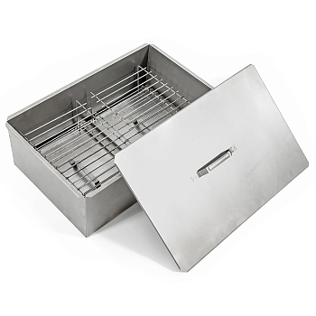 Коптильня двухъярусная 580х380х220 — гриль, барбекю или мангал для кемпинга и туризма в Казахстане