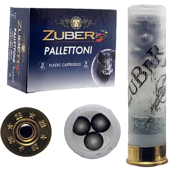  Патрон для гладкоствольного оружия ZUBER Pallettoni (28/70)(18г)(6,2мм x 12шт) в Алматы | Казахстан | Корган Центр | KORGAN