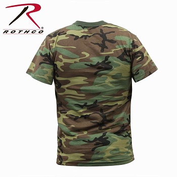 Майка ROTHCO Мод. MILITARY (короткий рукав)(poly/cotton)(Woodland Camo) — характеристики, материалы и назначение | KORGAN.KZ