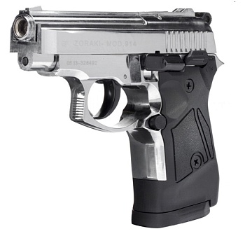 Газовый пистолет ZORAKI Мод. 914 SHINY CHROME — купить газовые пистолеты в Алматы | Доставка по Казахстану