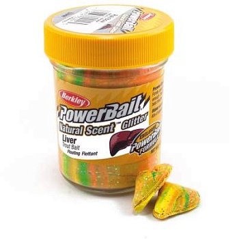 Паста BERKLEY POWERBAIT NATURAL GLITTER TROUT BAIT — приманки, бойлы, пеллетс | Алматы, Казахстан