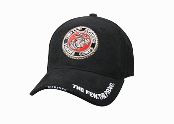 Кепка ROTHCO Мод. DELUXE LOW PROFILE INSIGNIA "MARINES GLOBE&ANCHOR" (Black) — характеристика, материалы и назначение | KORGAN.KZ