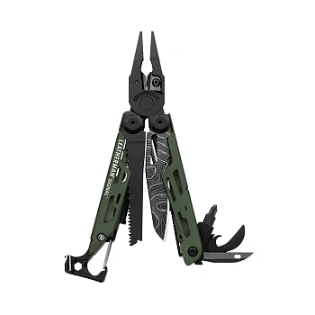 Мультиинструмент LEATHERMAN Мод. SIGNAL BLACK GREEN TOPO для охоты и туризма в Алматы, Казахстан