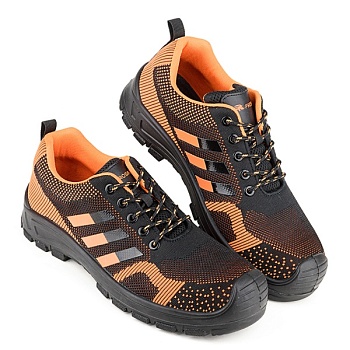 Полуботинки летние ЭлитСпецОбувь (кожа/текстиль/композит)(чертый/оранж) — характеристики, материалы и назначение | KORGAN.KZ