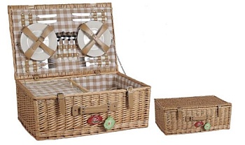 Корзина для пикника ZHIQUAN плетеная Мод. ZQ23-209 на 4 персоны — туристические аксессуары и снаряжение для кемпинга в Алматы, Казахстан