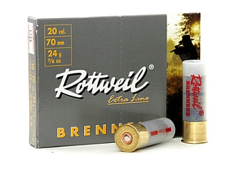  Патрон для гладкоствольного оружия ROTTWEIL-Brenneke Slug (пуля)(20/70)(24г) в Алматы | Казахстан | Корган Центр | KORGAN