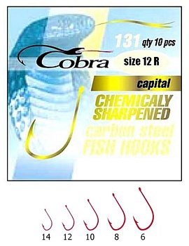 Крючки COBRA Мод. CAPITAL R — рыболовный крючок, различными формами и размерами | Алматы, Казахстан