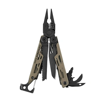Мультиинструмент LEATHERMAN Мод. SIGNAL BLACK COYOTE TAN для охоты и туризма в Алматы, Казахстан