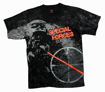 Майка ROTHCO Мод. MILITARY VINTAGE "SPECIAL FORCES" (короткий рукав)(poly/cotton)(Black) — характеристики, материалы и назначение | KORGAN.KZ