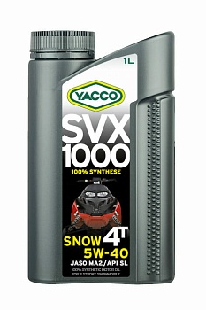 Масло моторное YACCO Мод. SVX 1000 SNOW 2T - API TC — купить в Алматы | KORGAN.KZ