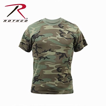 Майка ROTHCO Мод. MILITARY VINTAGE (короткий рукав)(poly/cotton)(Woodland Camo) — характеристики, материалы и назначение | KORGAN.KZ