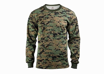 Майка ROTHCO (длинный рукав)(Woodland Digital Camo) — характеристики, материалы и назначение | KORGAN.KZ