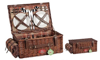 Корзина для пикника ZHIQUAN плетеная Мод. ZQ23-224 на 4 персоны — туристические аксессуары и снаряжение для кемпинга в Алматы, Казахстан