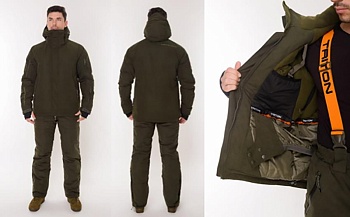 Костюм зимний  TRITON "TRITON PRO" -45°C (тк.norvegia)(хаки) — одежда для охоты, рыбалки и города | KORGAN Алматы