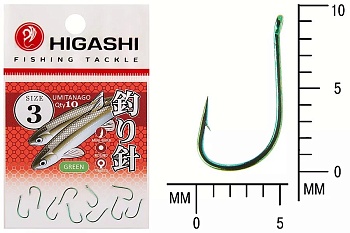 Крючки HIGASHI Мод. UMITANAGO RINGED #3 — рыболовный крючок, различными формами и размерами | Алматы, Казахстан