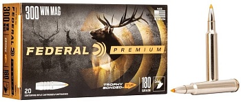 Патрон для нарезного оружия FEDERAL P (.300 Win.Mag.) TROPHY BONDED TIP (TBT)(180grs)(11,66г) доступен в нашем магазине