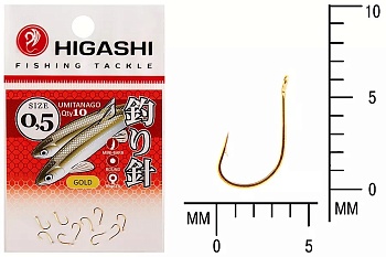 Крючки HIGASHI Мод. UMITANAGO RINGED #0,5 — рыболовный крючок, различными формами и размерами | Алматы, Казахстан