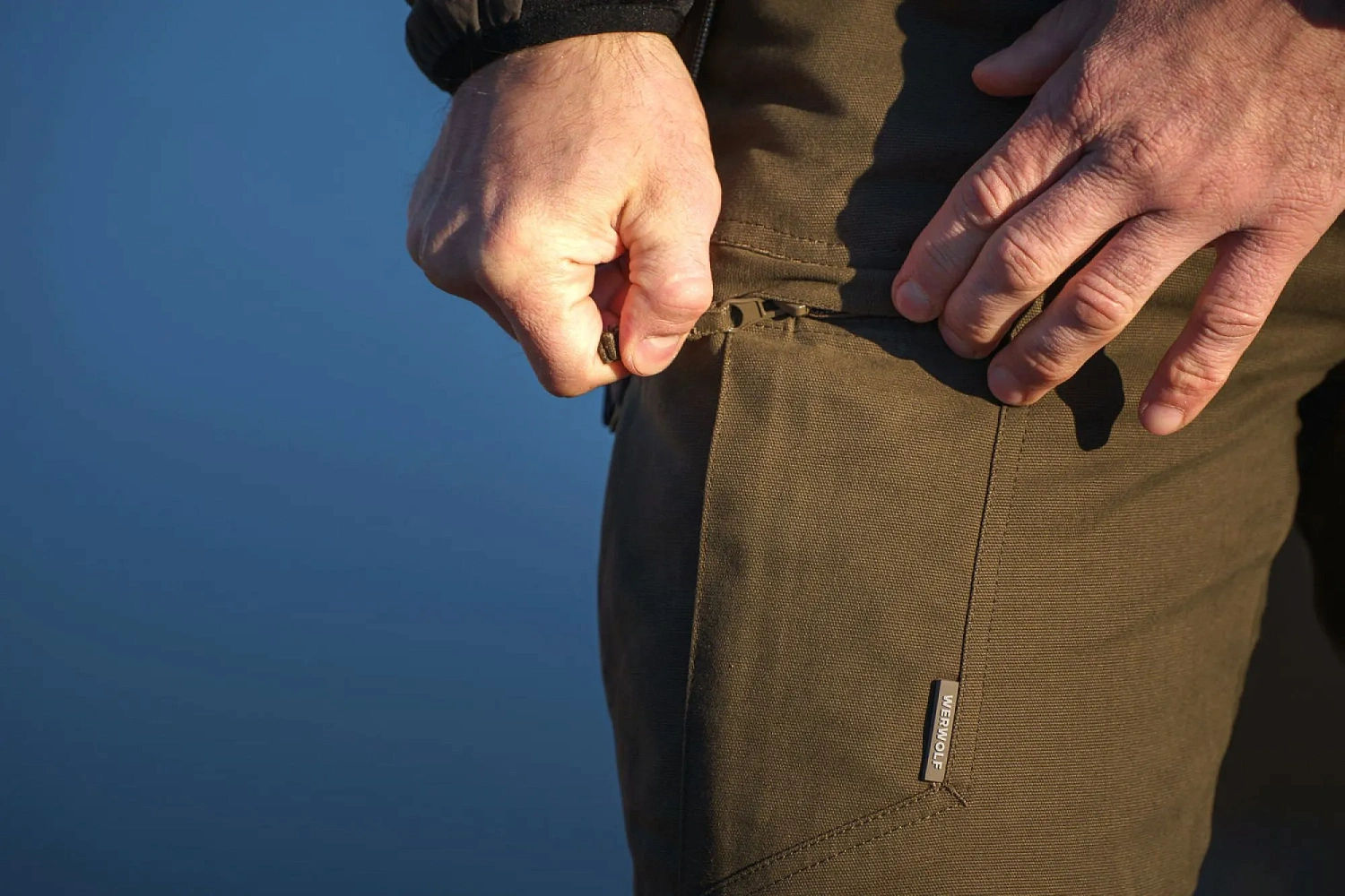 Брюки мужские"Expert" утепленные на микрофлисе. Ткань смесовая канвас (60% хлопок/40%полиэстер). Peach, WR. Табак