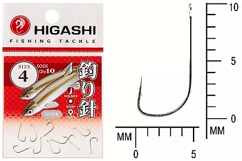 Крючки HIGASHI Мод. SODE RINGED #4 — рыболовный крючок, различными формами и размерами | Алматы, Казахстан