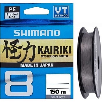 Шнур SHIMANO KAIRIKI 8 STEEL GREY — леска для рыбалки, плетёнка, флюорокарбон | Алматы, Казахстан