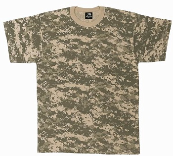 Майка ROTHCO Мод. MILITARY (короткий рукав)(poly/cotton)(A.C.U. Digital Camo) — характеристики, материалы и назначение | KORGAN.KZ