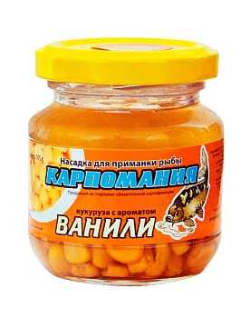 Кукуруза КАРПОМАНИЯ (мягкая)(натурал.с аром.ванили)(105г.) — приманки, бойлы, пеллетс | Алматы, Казахстан