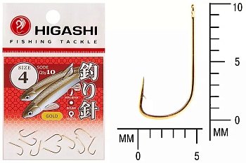Крючки HIGASHI Мод. SODE RINGED #4 — рыболовный крючок, различными формами и размерами | Алматы, Казахстан