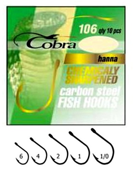 Крючки COBRA Мод. HANNA NSB — рыболовный крючок, различными формами и размерами | Алматы, Казахстан