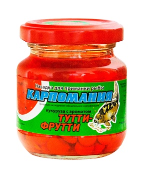 Кукуруза КАРПОМАНИЯ (мягкая)(оранж.с аром.тутти фрутти)(105г.) — приманки, бойлы, пеллетс | Алматы, Казахстан