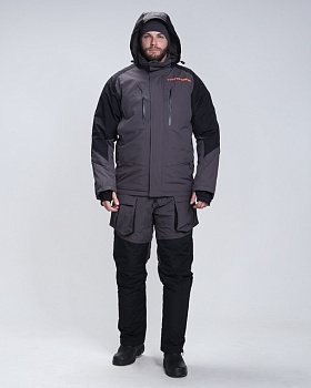 Костюм  TRITON "PRO ANGLER -15°C" (тк.таслан)(серый/черный) — одежда для охоты, рыбалки и города | KORGAN Алматы