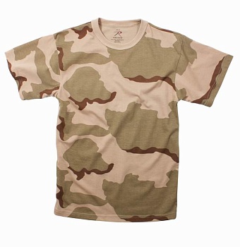 Майка ROTHCO Мод. MILITARY (короткий рукав)(poly/cotton)(Tri-Color Desert Camo) — характеристики, материалы и назначение | KORGAN.KZ