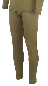 Термобелье мужское "Optimum" (кальсоны). Ткань трикотаж рип-стоп (95% полиэстер/5%эластан, 220 г./кв.м) 4-way stretch. Темная олива — одежда для охоты, рыбалки и города | KORGAN Алматы