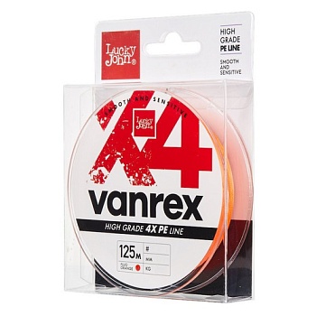 Шнур LUCKY JOHN VANREX X4 FLUO ORANGE — леска для рыбалки, плетёнка, флюорокарбон | Алматы, Казахстан