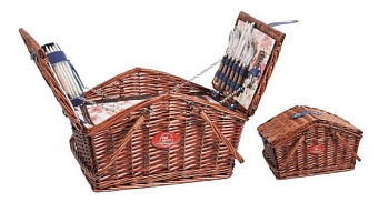 Корзина для пикника ZHIQUAN плетеная Мод. ZQ23-284 на 4 персоны — туристические аксессуары и снаряжение для кемпинга в Алматы, Казахстан