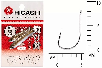 Крючки HIGASHI Мод. UMITANAGO RINGED #3 — рыболовный крючок, различными формами и размерами | Алматы, Казахстан