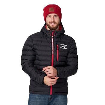 Куртка Alaskan Juneau Black утепленная стеганая черный /красный — одежда для охоты, рыбалки и города | KORGAN Алматы