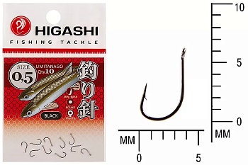Крючки HIGASHI Мод. UMITANAGO RINGED #0,5 — рыболовный крючок, различными формами и размерами | Алматы, Казахстан