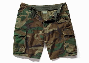 Шорты ROTHCO Мод. VINTAGE PARATROOPER CARGO (Woodland Camo) — технические характеристики, материалы, бренд | KORGAN.KZ
