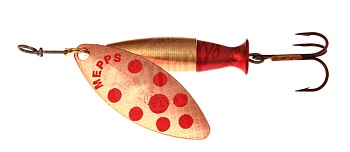 Блесна MEPPS AGLIA LONG HEAVY (copper/red dots-gold/red) — купить блесну в Алматы | KORGAN