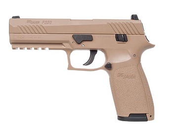 Фото Пневматический пистолет SIG-SAUER Мод. P320 ASP BLOWBACK COYOTE TAN — пневматический пистолет купить в Алматы