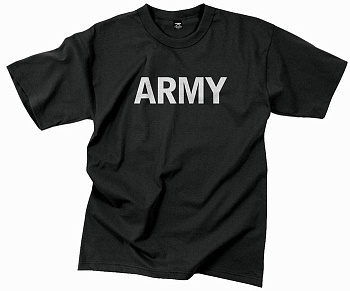 Майка ROTHCO Мод. MILITARY TRAINING "ARMY" (короткий рукав)(poly/cotton)(Black) — характеристики, материалы и назначение | KORGAN.KZ
