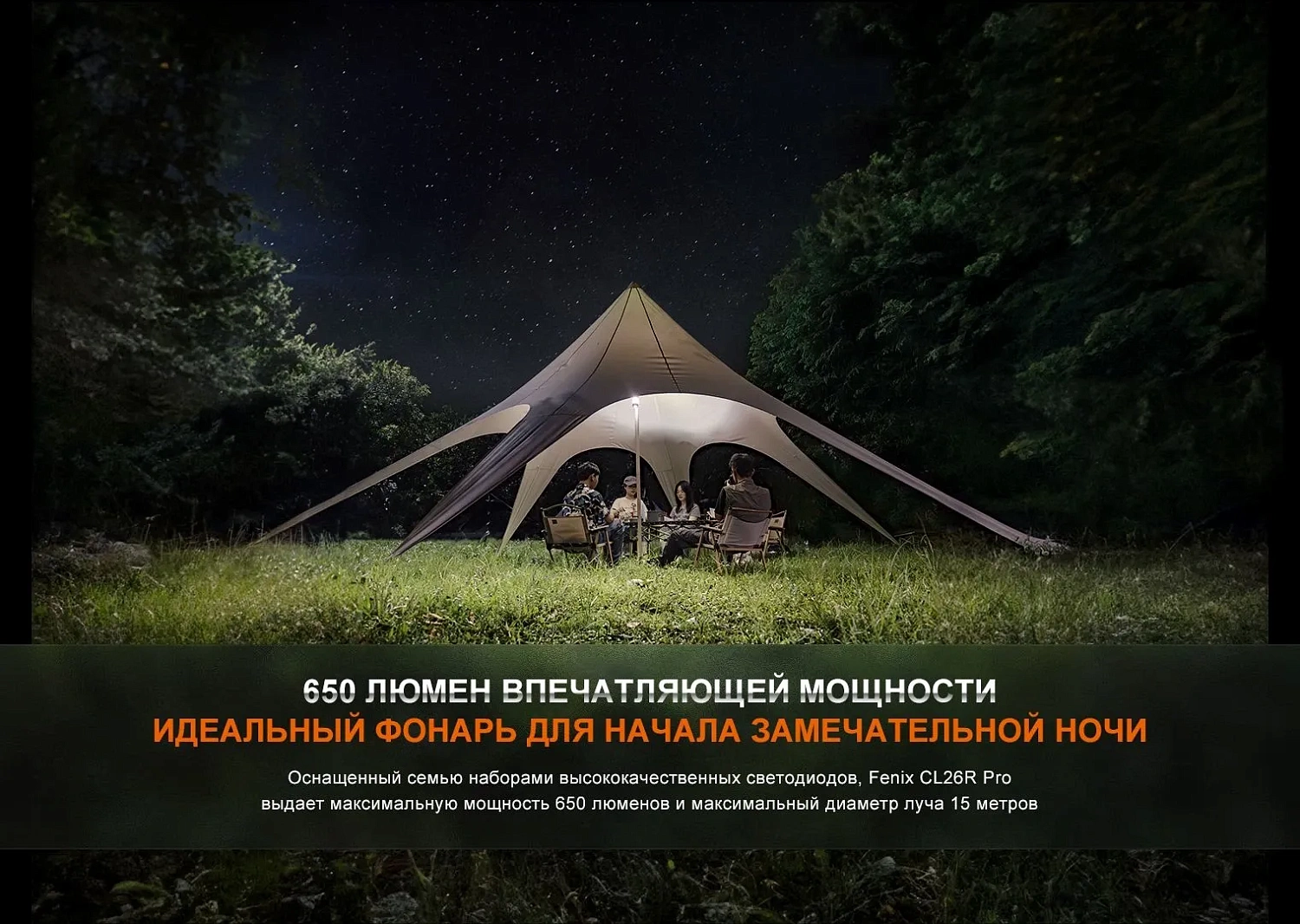 Фонарь FENIX Мод. CL26R PRO серый камо