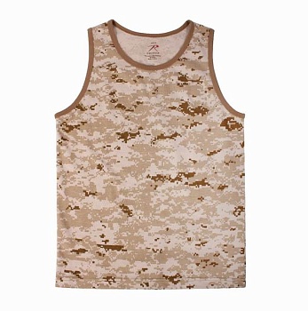 Майка ROTHCO Мод. TANK TOP (poly/cotton)(Desert Digital Camo) — характеристики, материалы и назначение | KORGAN.KZ