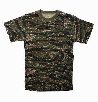 Майка ROTHCO Мод. CAMO (короткий рукав)(poly/cotton)(Tiger Stripe) — характеристики, материалы и назначение | KORGAN.KZ