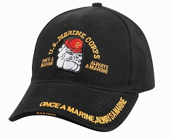 Кепка ROTHCO Мод. DELUXE LOW PROFILE INSIGNIA "MARINE BULLDOG" (Black) — характеристика, материалы и назначение | KORGAN.KZ