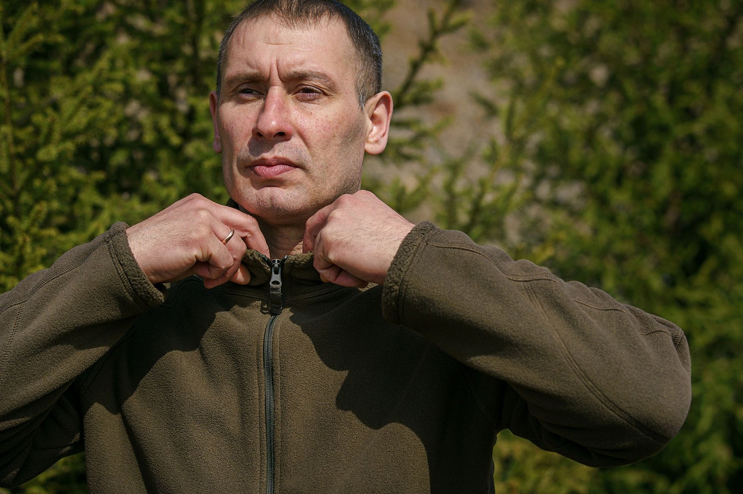 Толстовка мужская флисовая "Bear". Ткань флис антипиллинг (100% полиэстер, 400 г/кв.м.) Табак