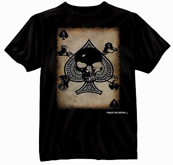 Майка ROTHCO Мод. MILITARY GRAPHIC "DEATH CARD" (короткий рукав)(100% cotton)(Black) — характеристики, материалы и назначение | KORGAN.KZ