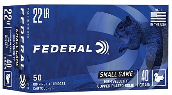 Патрон для нарезного оружия FEDERAL (.22 l.r.) GAME-SHOK HV (CPRN)(40grs)(2,59г) доступен в нашем магазине