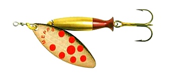 Блесна MEPPS AGLIA LONG HEAVY (gold/red dots-gold/red) — купить блесну в Алматы | KORGAN